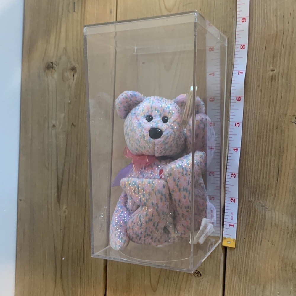 Retired NWT 2001 Signature Bear Beanie Baby TY Inside In A Plastic Case Plush - Picture 7 of 7